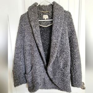 Wilfred Gray Textured Coat (Wooly Lamb Style)